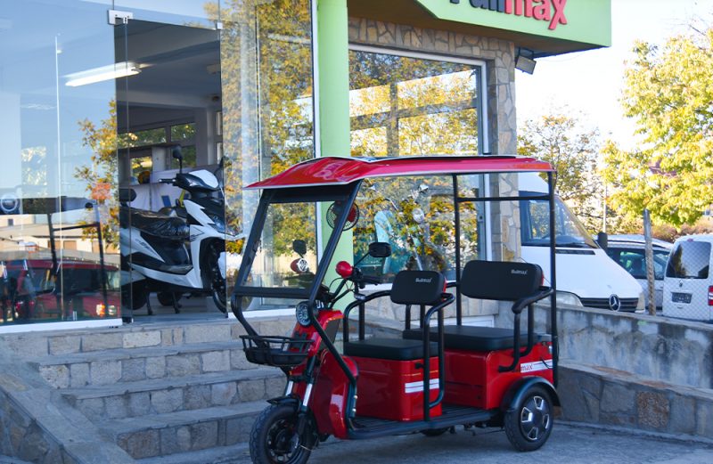 dvumestna trikolka 2000w pokriv solaren panel volt electric bullmax b10 cargo 6