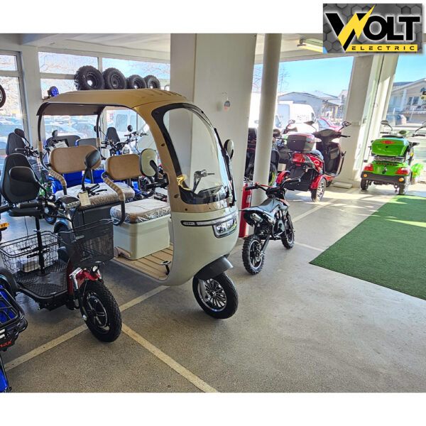 Двуместна електрическа триколка с покрив bullmax cruiser 2, 3000w, 72v, ce сертификат