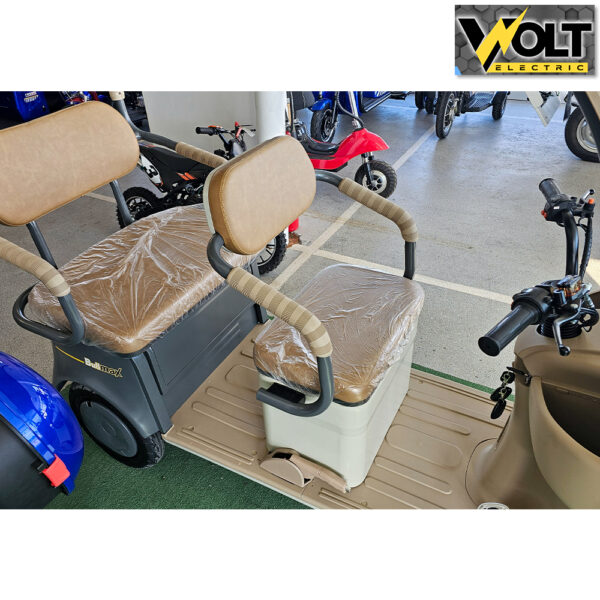 Двуместна електрическа триколка с покрив bullmax cruiser 2, 3000w, 72v, ce сертификат