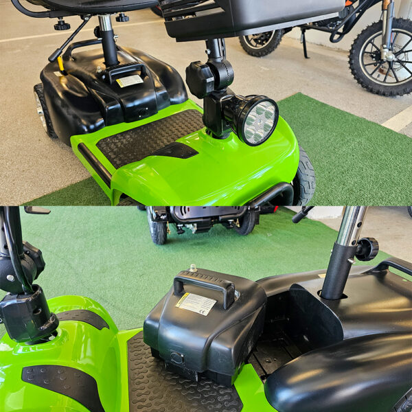 Инвалидна електрическа четириколка volt electric n1 maxi 500w, разглобяема, 500w, зелена