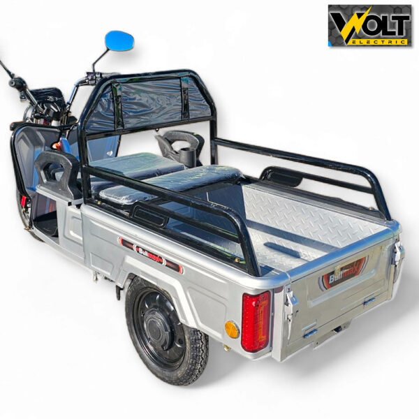 Електрическа cargo товарна триколка bullmax s 500, 60v, 20ah, 500кг. товароносимост, сив металик