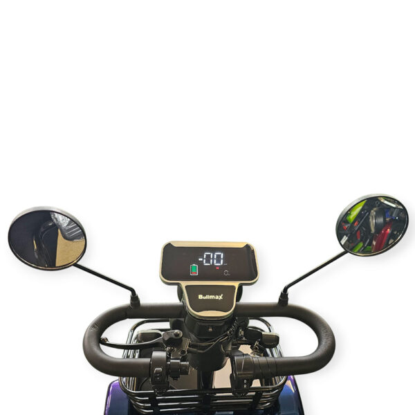 Електрическа четириколка bullmax a9, рекуперация, магнитна спирачка, 1500w, 48v/20ah, синя