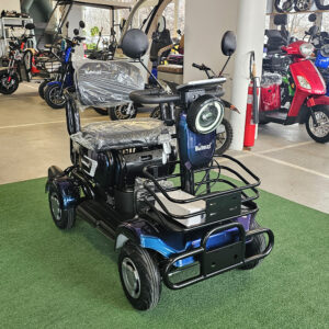 Електрическа четириколка bullmax a9, рекуперация, магнитна спирачка, 1500w, 48v/20ah, синя