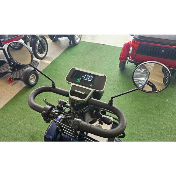 Електрическа четириколка bullmax a9, рекуперация, магнитна спирачка, 1500w, 48v/20ah, синя