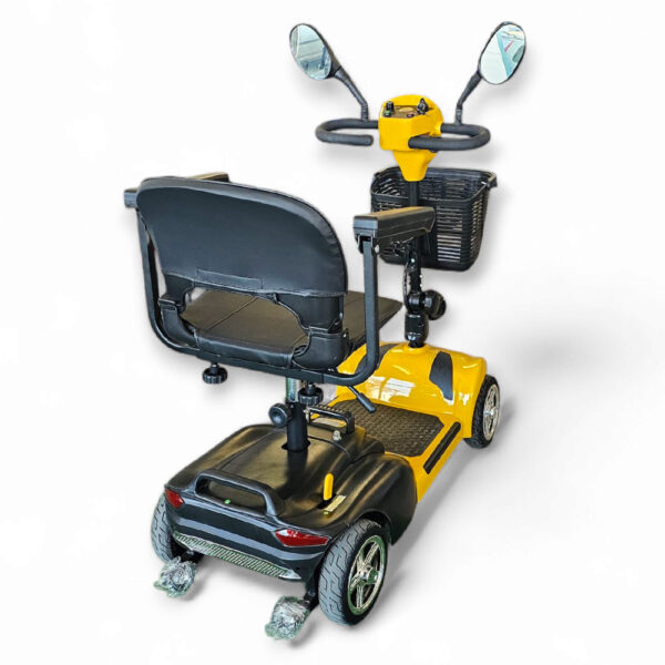 Инвалидна електрическа четириколка volt electric n1 maxi 500w с големи maxi гуми и преносима батерия, жълт