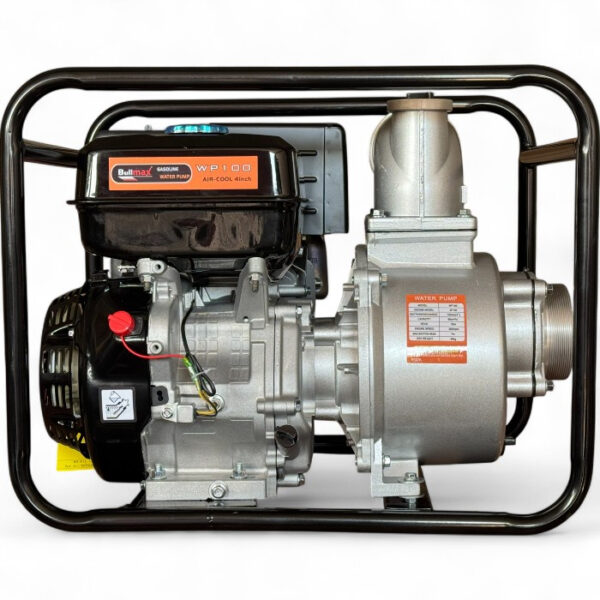 bullmax wp100, 4 цола професионална бензинова помпа с голям дебит, индустриална