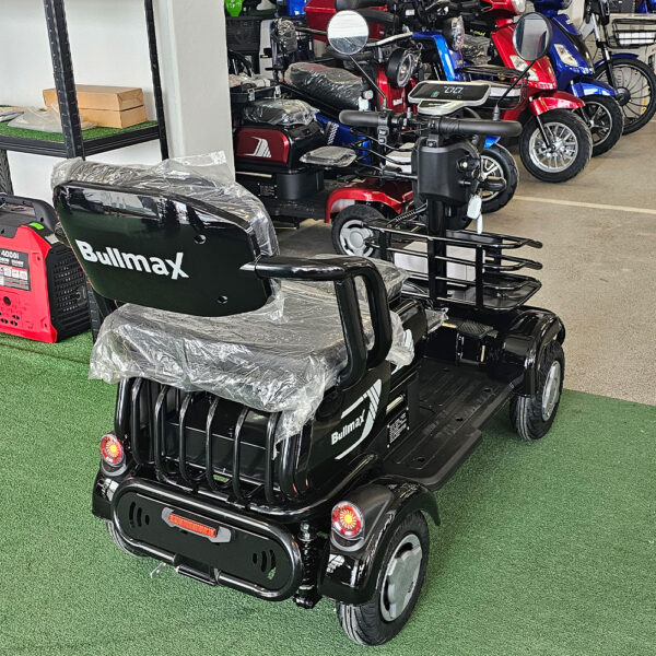 Електрическа четириколка bullmax a9, рекуперация, магнитна спирачка, 1500w, 48v/20ah, черна