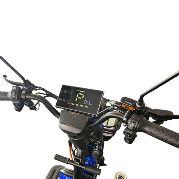 Електрическа триколка grand pudding 2000w, 60v, 20ah, ce сертификат, син металик