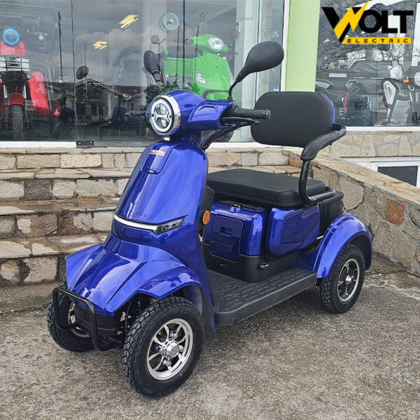 Двуместна електрическа четириколка volt electric comfort duo, 2000w, 60v, 20ah, ce сертификат, тъмносин металик