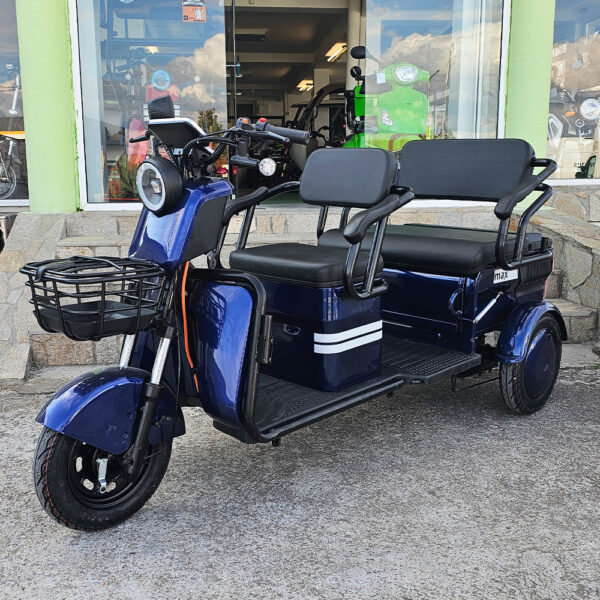 Триместна cargo електрическа триколка bullmax b10 2000w, 60v, 40ah