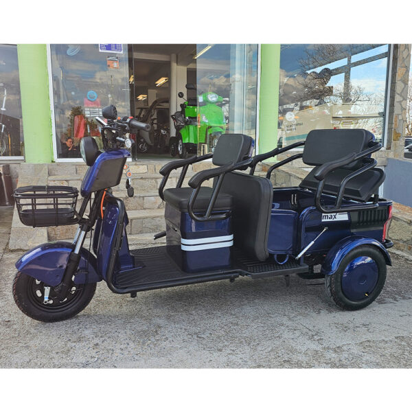 Триместна cargo електрическа триколка bullmax b10 2000w, 60v, 40ah