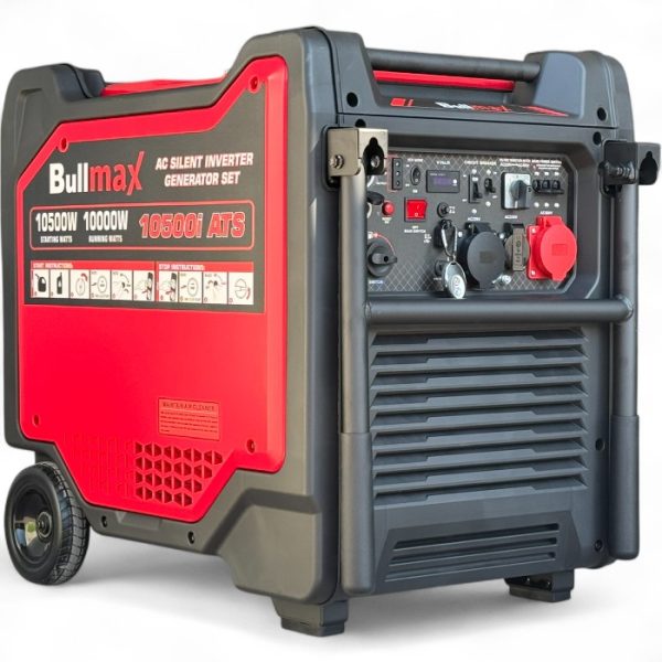 Комбиниран обезшумен инверторен генератор за ток bullmax 10500i, 10.5kw, монофазен, трифазен, чиста синусоида