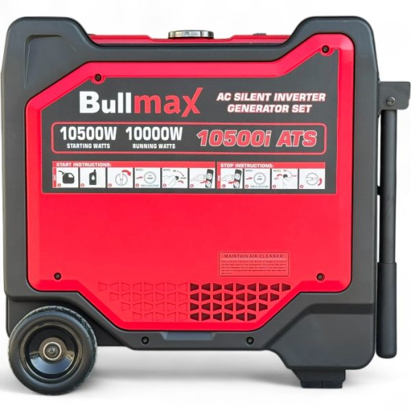 Комбиниран обезшумен инверторен генератор за ток bullmax 10500i, 10.5kw, монофазен, трифазен, чиста синусоида