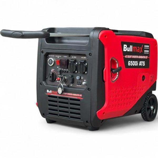 Инверторен обезшумен генератор за ток bullmax 6500i, 6kw, avr, преносим, чиста синусоида, дистанционно
