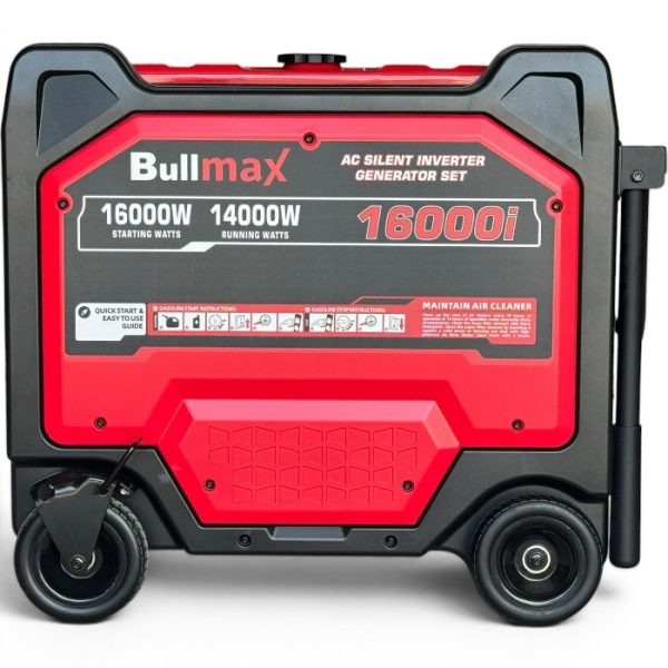 Преносим Инверторен Бензинов Генератор за ток bullmax 16000i, монофазен, трифазен, 3 вида запалване