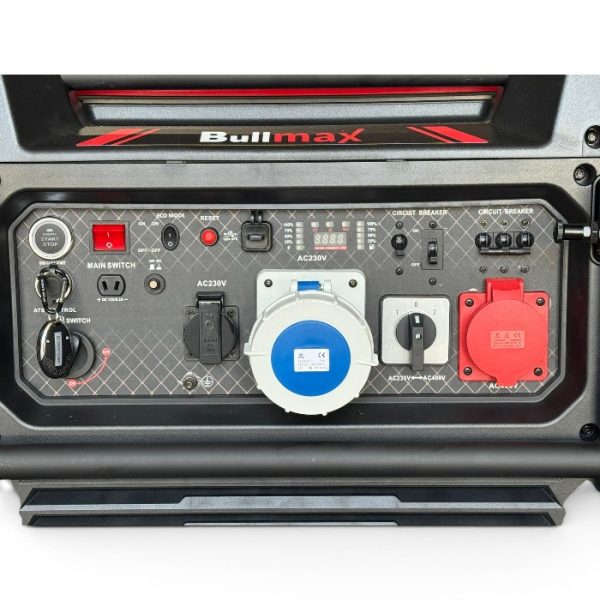 Преносим Инверторен Бензинов Генератор за ток bullmax 16000i, монофазен, трифазен, 3 вида запалване
