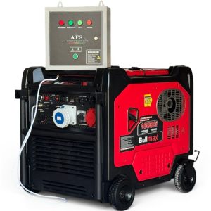 Преносим Инверторен Бензинов Генератор за ток bullmax 16000i, монофазен, трифазен, 3 вида запалване